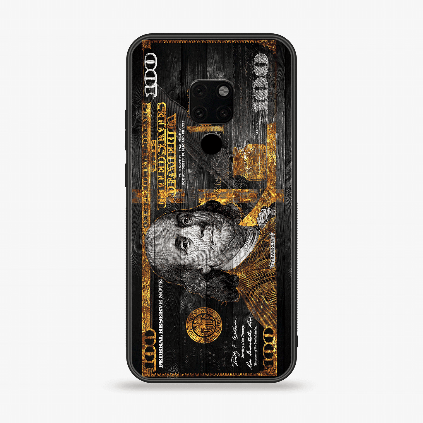 Huawei Mate 20 - Dollar Design 2 - Premium Printed Glass soft Bumper shock Proof Case CS-39048