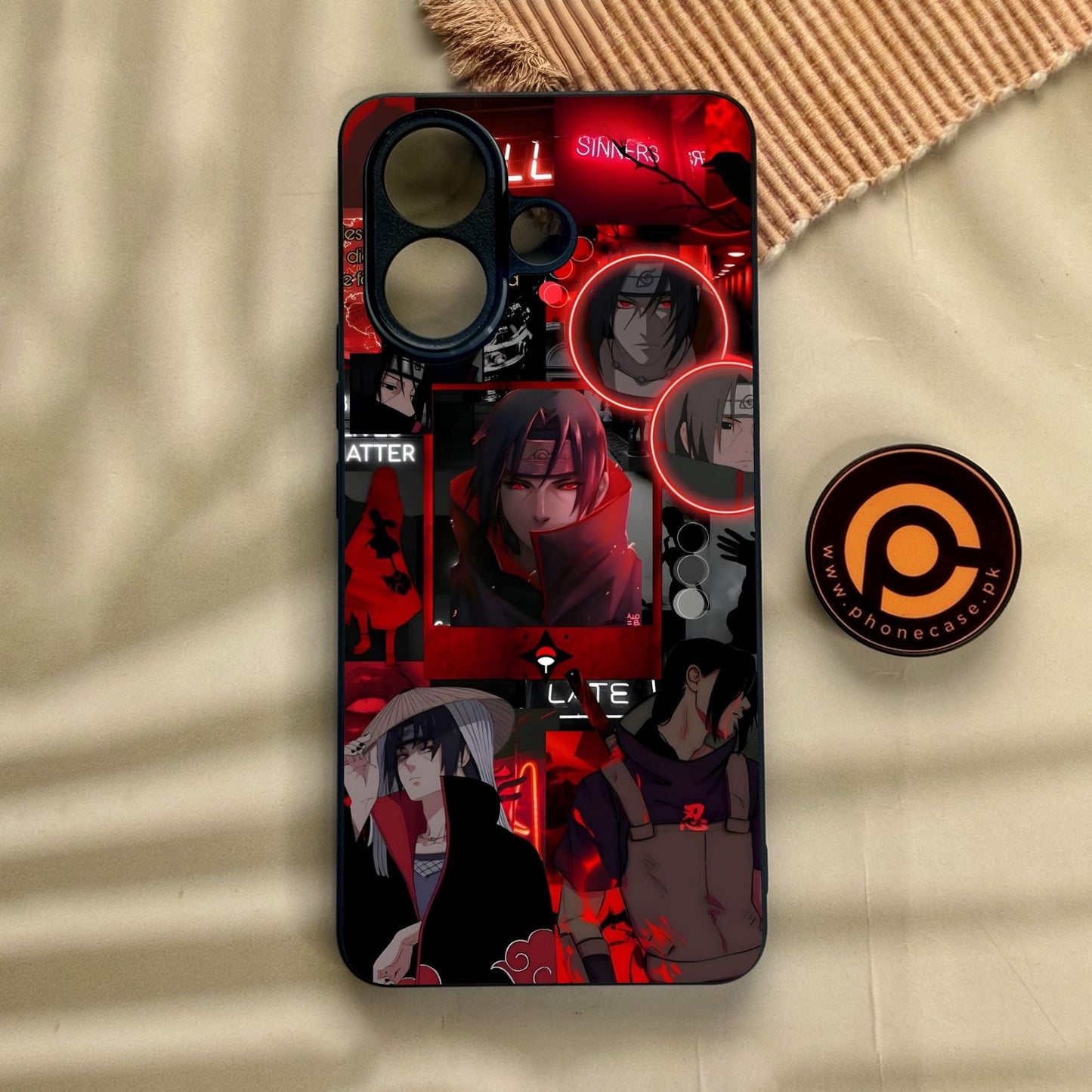 Vivo V60 Lite - Itachi Aesthetic - Premium Metal Printed Soft Bumper Shock Proof Case