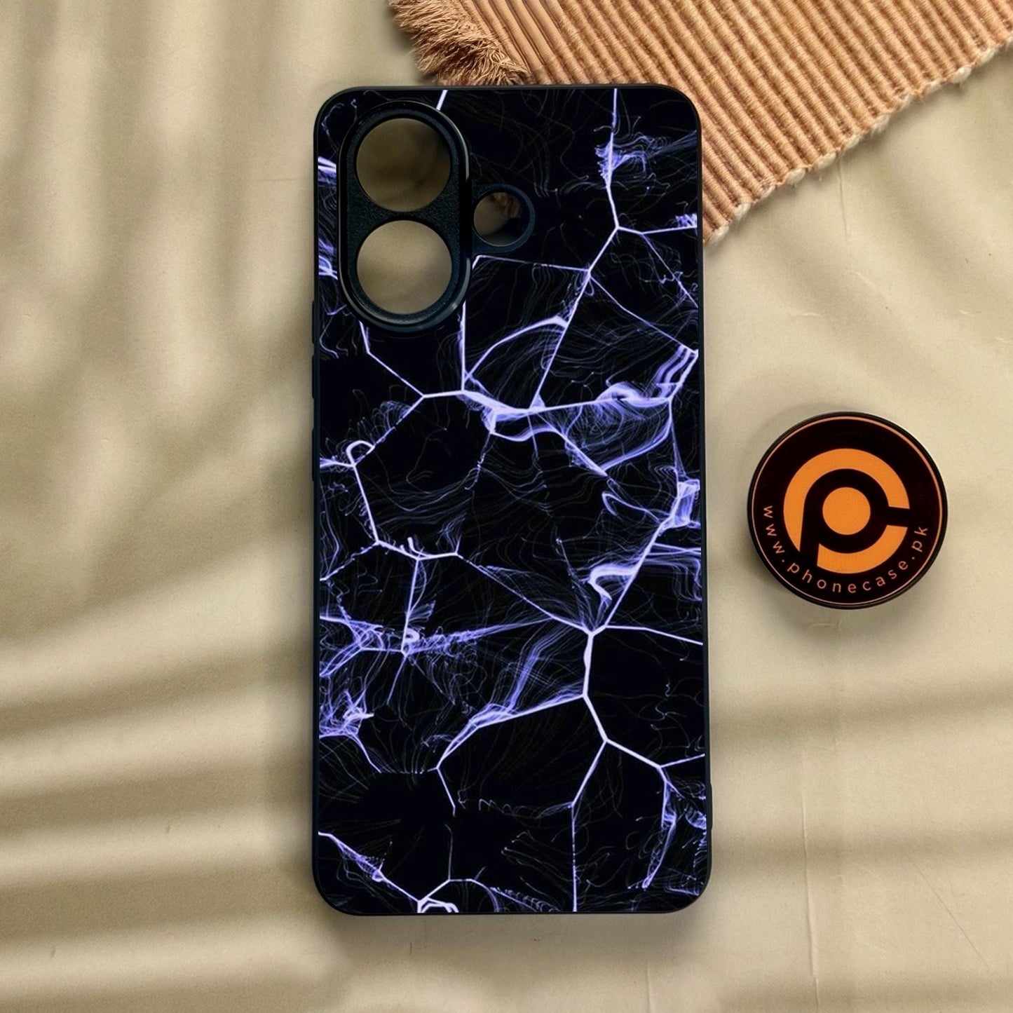 Vivo V60 Lite - Black Marble Design 10 - Premium Metal Printed Soft Bumper Shock Proof Case