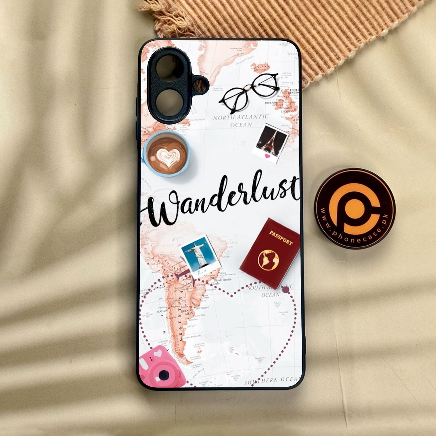 Samsung Galaxy A07 - World Journey - Premium Metal Printed Soft Bumper Shock Proof Case