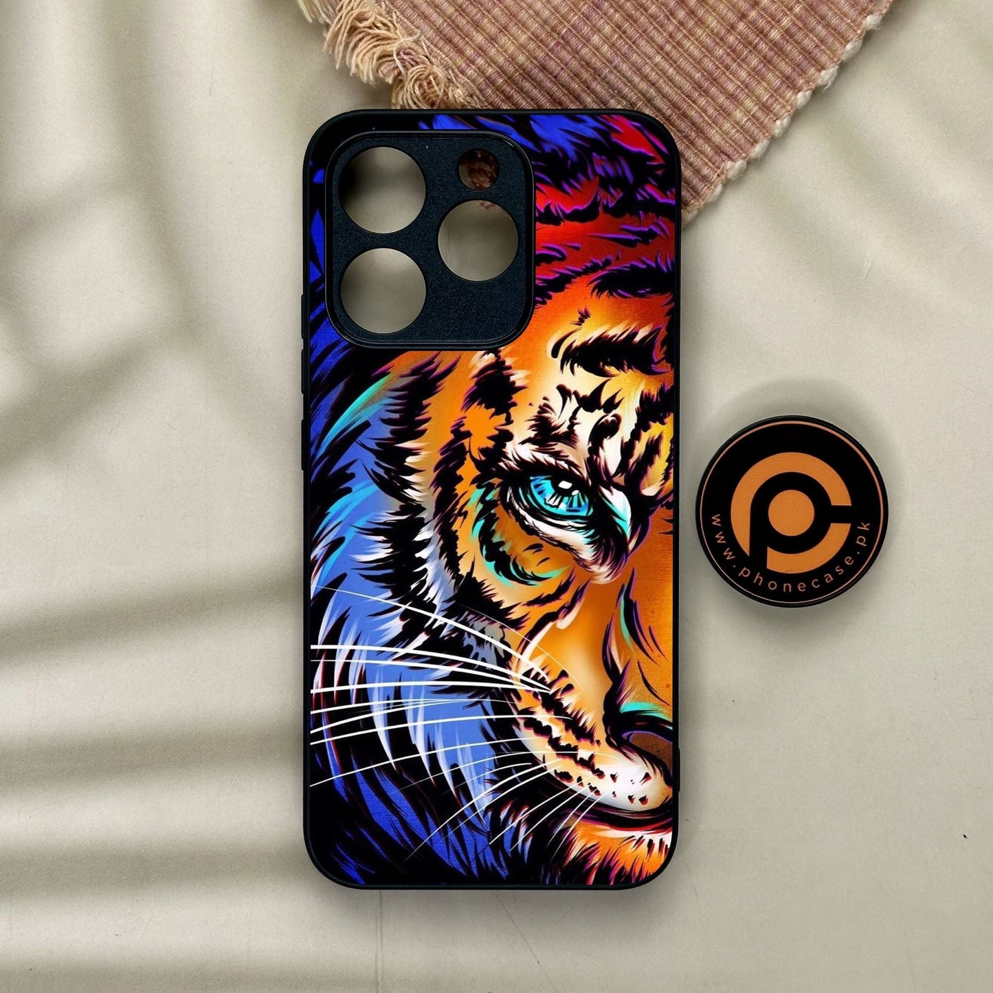 Realme 15T - Tiger Art - Premium Metal Printed Soft Bumper Shock Proof Case