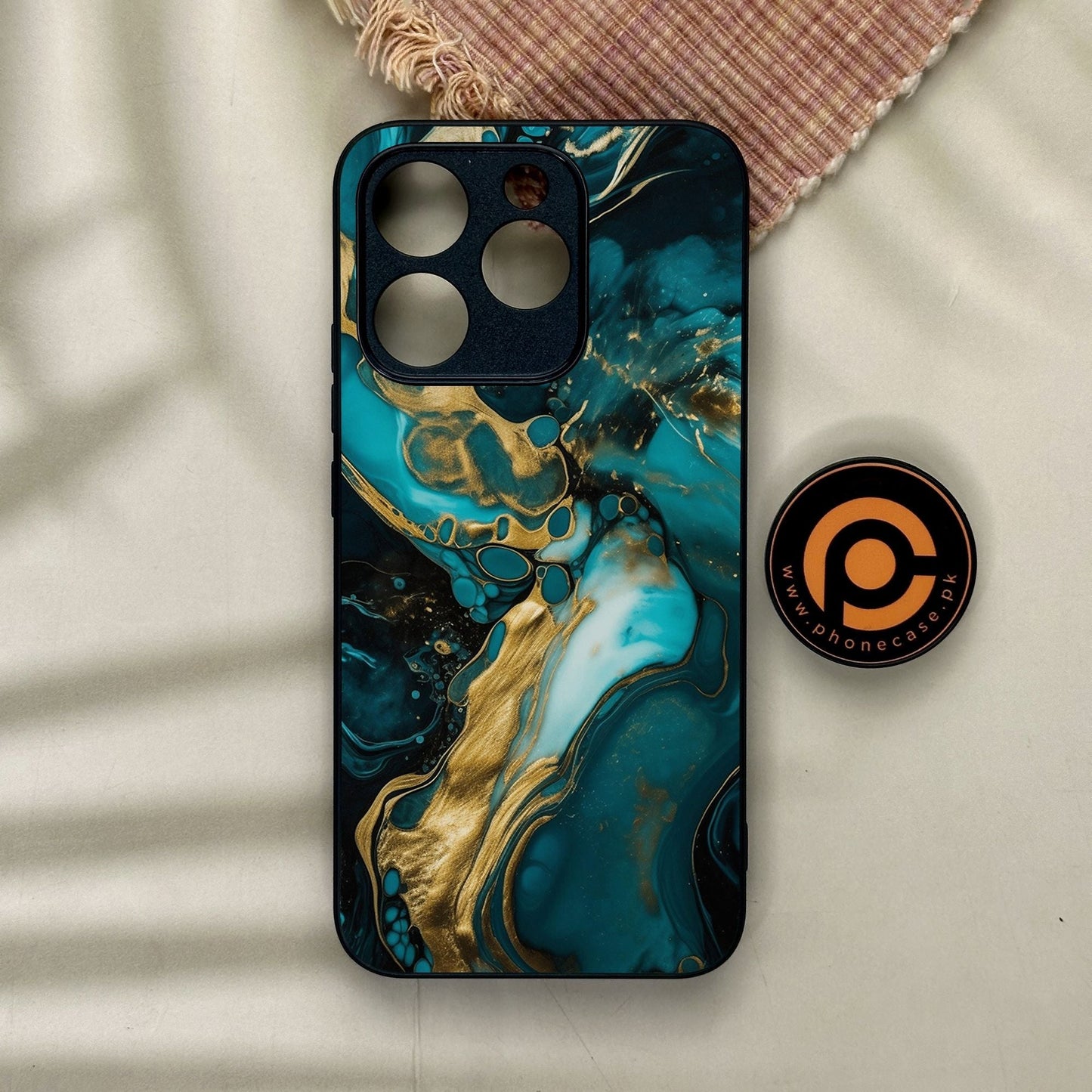 Realme 15T - Liquid Marble Design 3 - Premium Metal Printed Soft Bumper Shock Proof Case