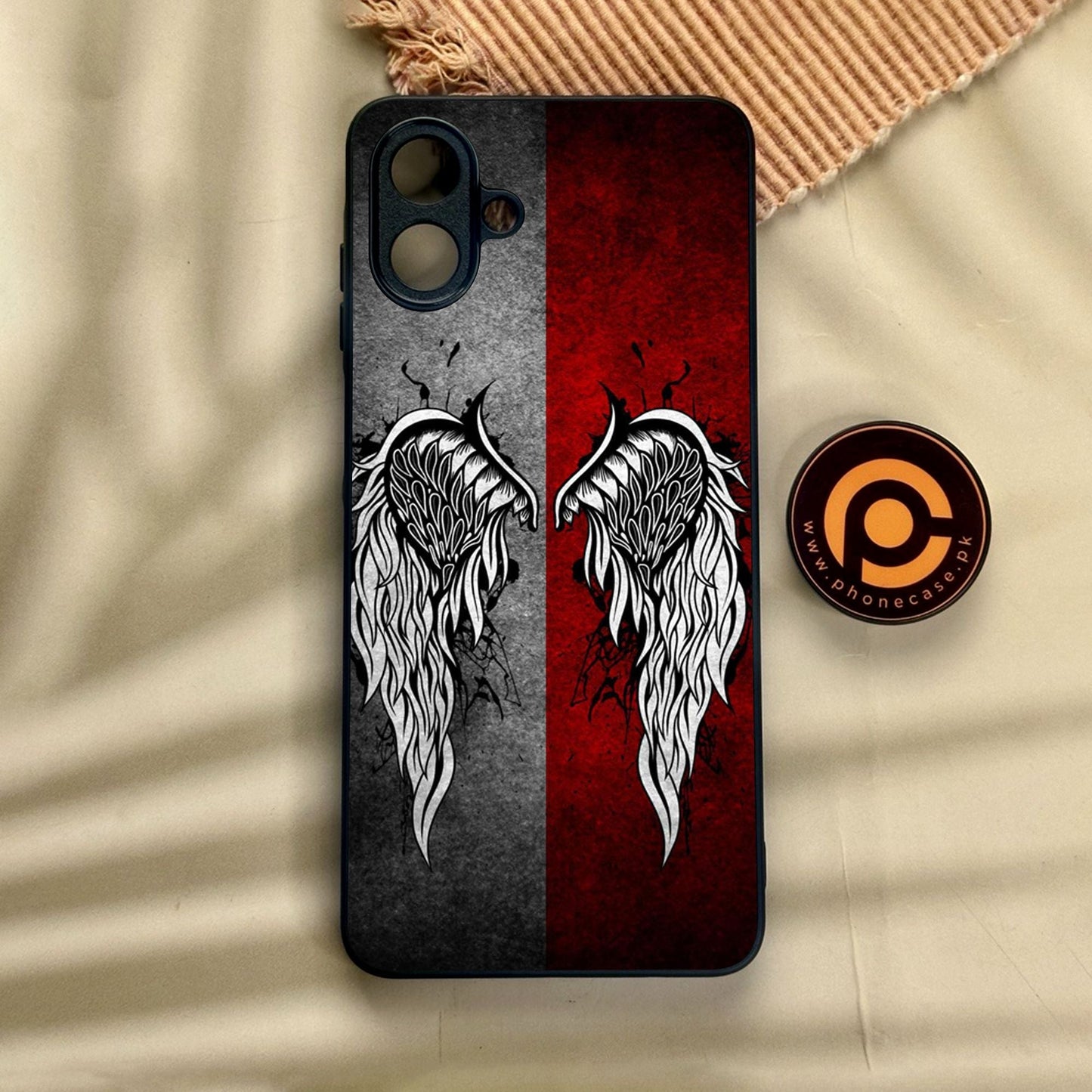 Samsung Galaxy A07 - Angel Wings Design 2 - Premium Metal Printed Soft Bumper Shock Proof Case