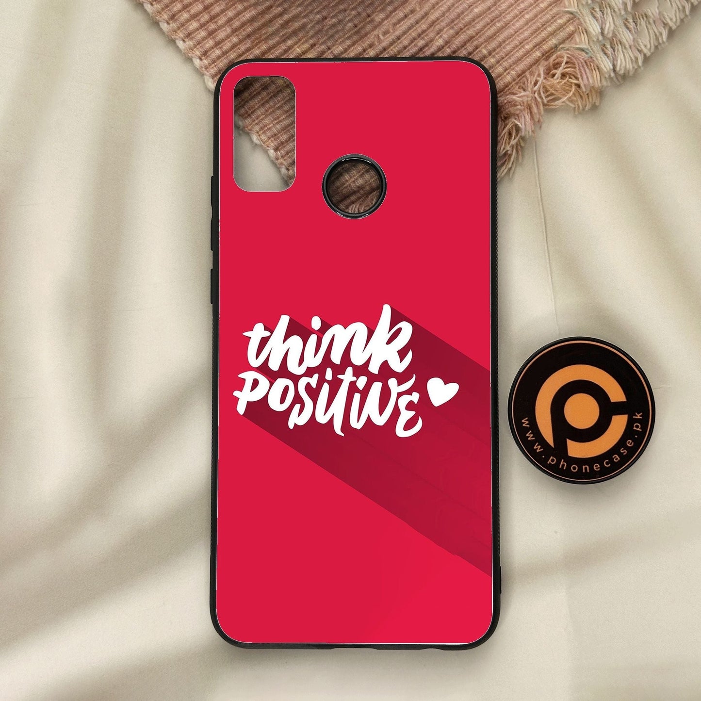Honor 9X Lite - Think Positive Design - Premium Metal Printed Soft Bumper Shock Proof Case