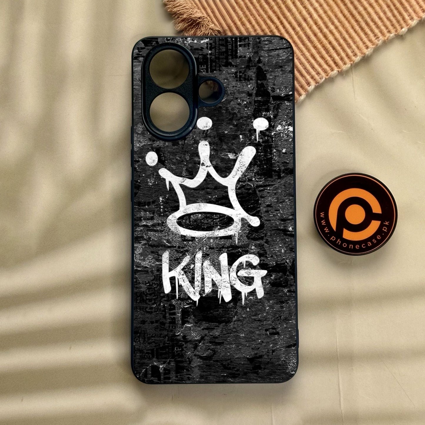 Vivo V60 Lite - King Design 8 - Premium Metal Printed Soft Bumper Shock Proof Case