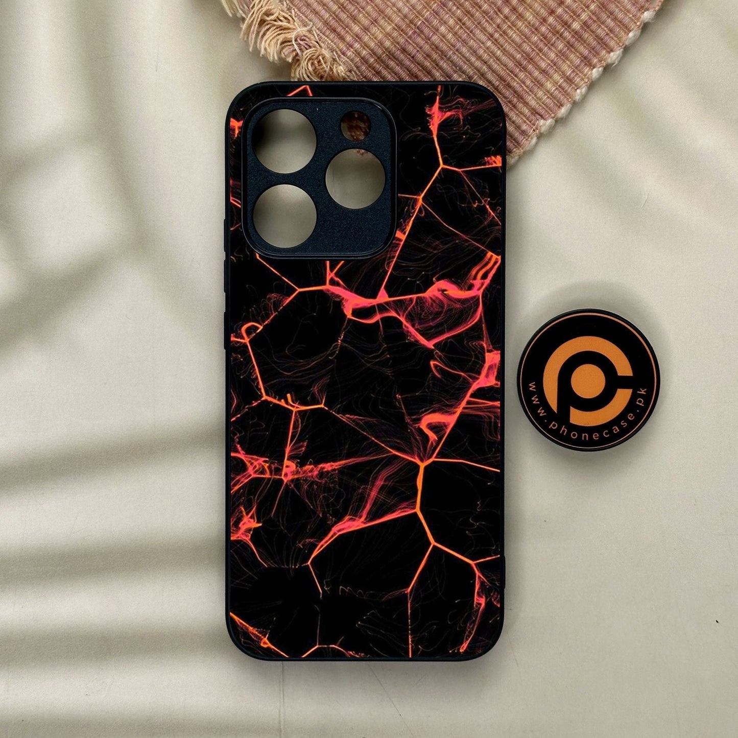 Realme 15T - Black Marble Design 8 - Premium Metal Printed Soft Bumper Shock Proof Case
