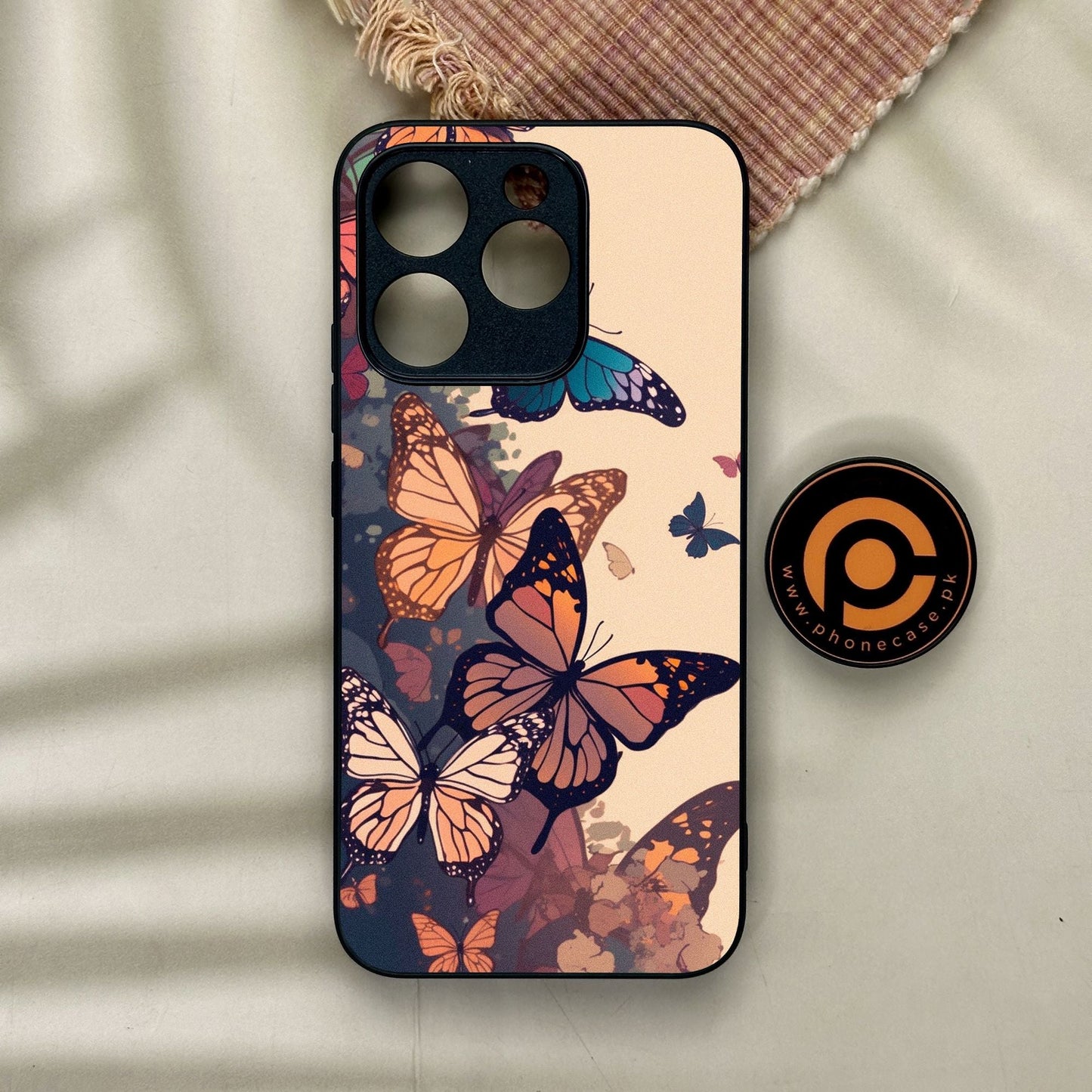 Realme 15T - Butterflies Design 6 - Premium Metal Printed Soft Bumper Shock Proof Case