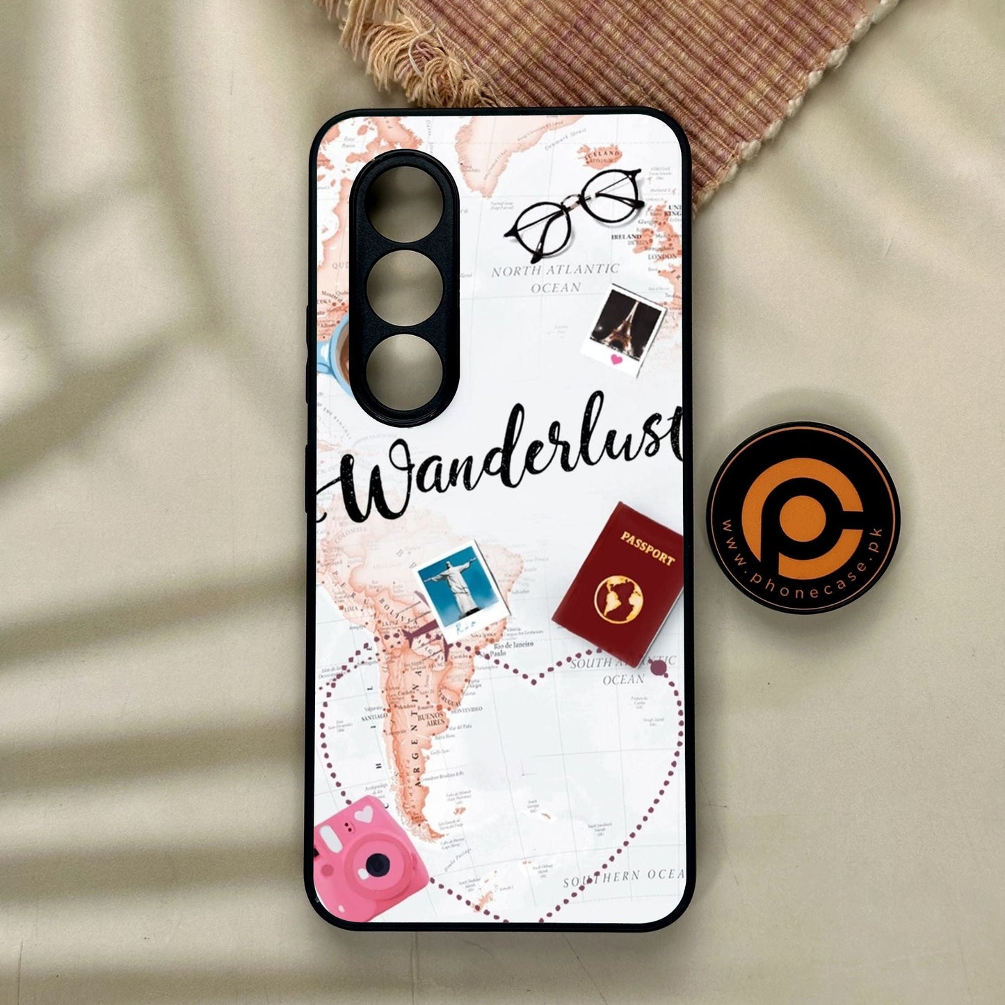 Itel S25 - World Journey - Premium Metal Printed Soft Bumper Shock Proof Case