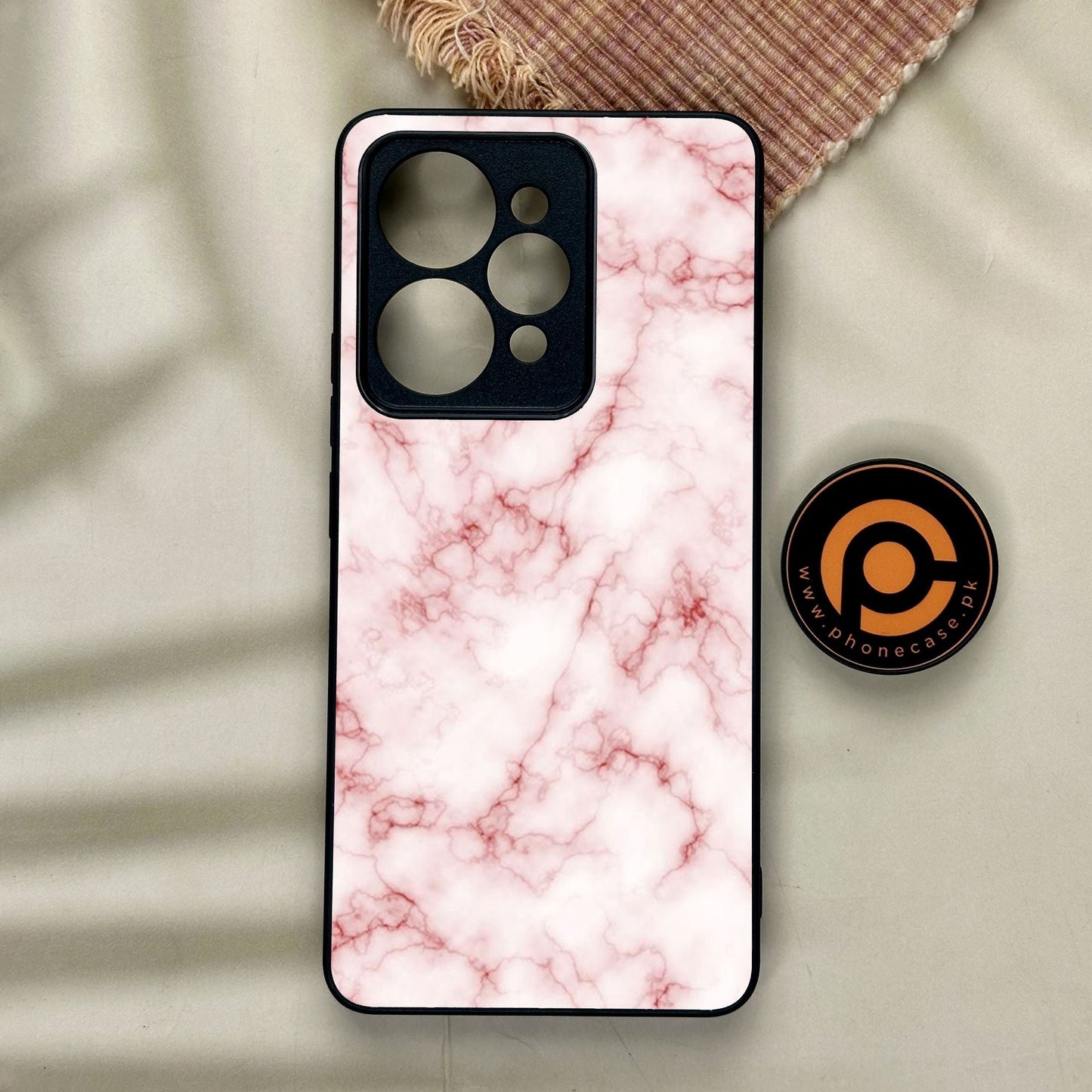 Realme 15 - Pink Design 4 - Premium Metal Printed Soft Bumper Shock Proof Case