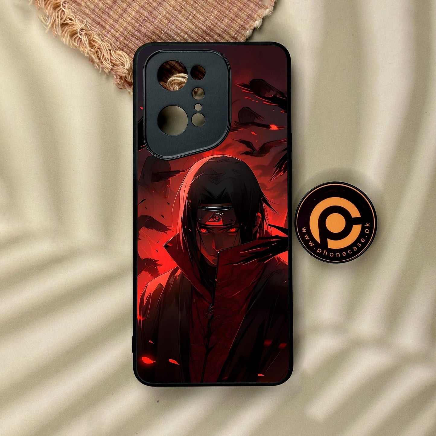 Oppo Find X5 Pro - Red Rings Itachi - Premium Metal Printed Soft Bumper Shock Proof Case