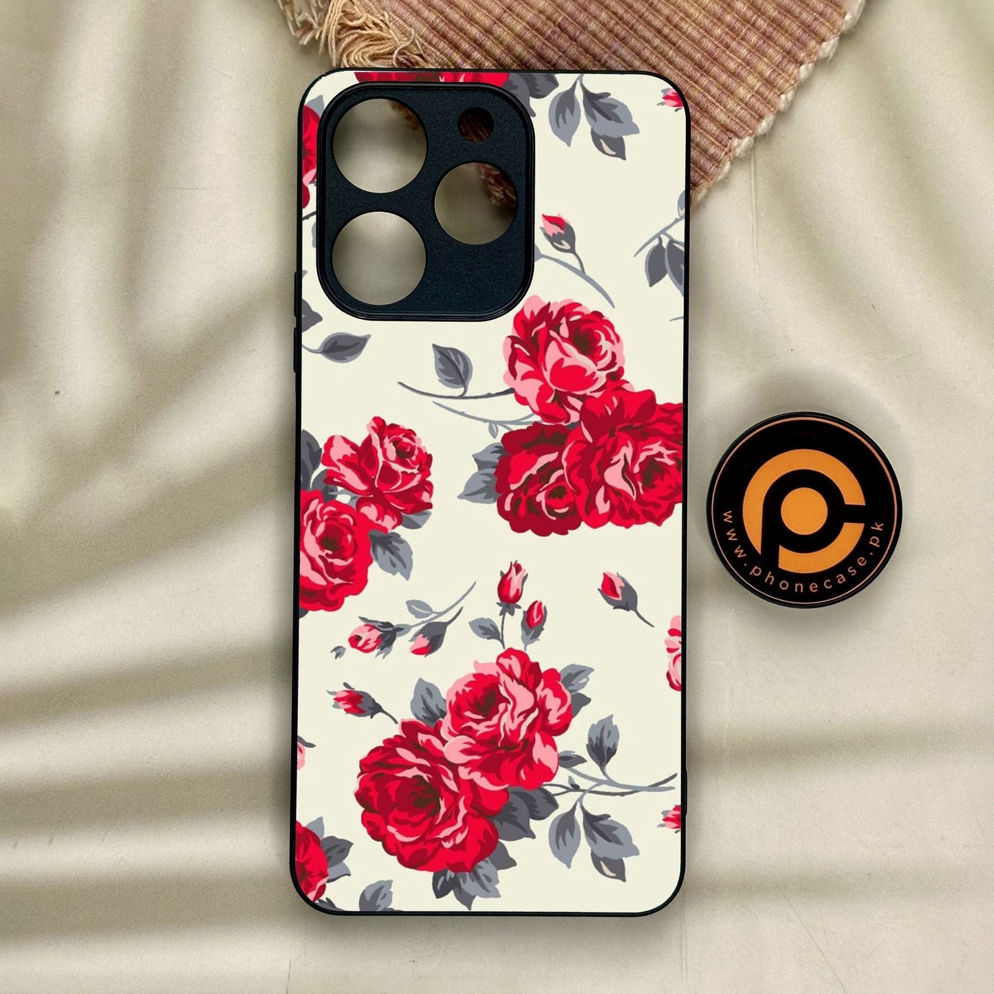 Realme Note 70 - Floral Series Design 8 - Premium Metal Printed Soft Bumper Shock Proof Case