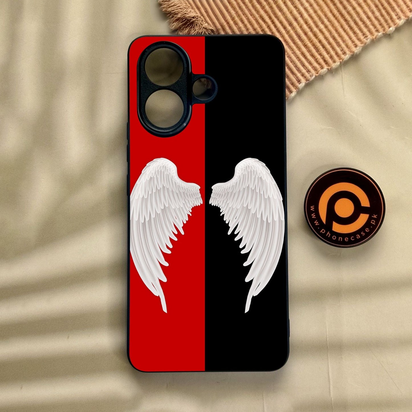 Vivo V60 Lite - Angel 2.0 Design 4 - Premium Metal Printed Soft Bumper Shock Proof Case