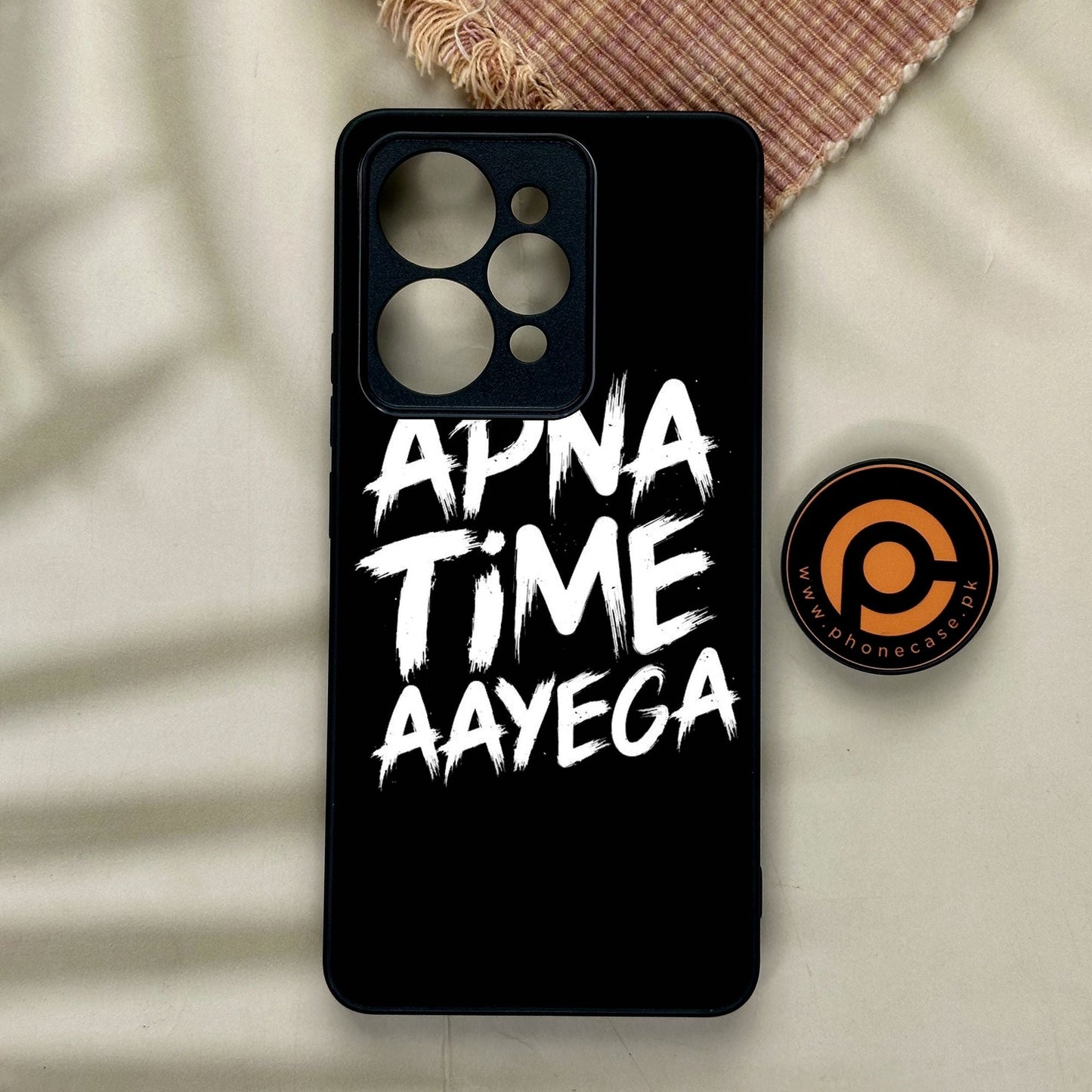 Realme 15 - Apna Time Ayega - Premium Metal Printed Soft Bumper Shock Proof Case