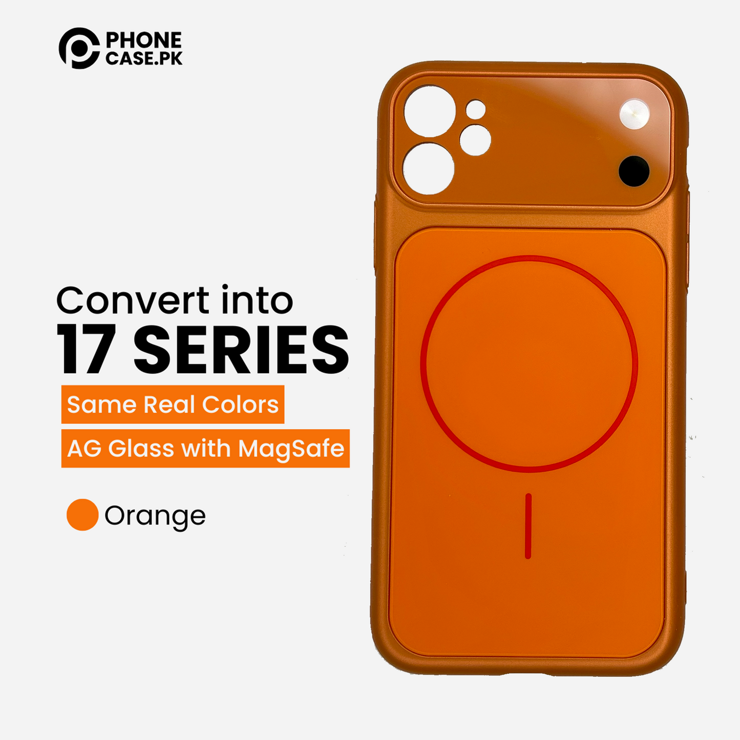 iPhone 12 Converter Cover - Upgrade to iPhone 17 Pro Max Matte MagSafe Case with Built-in Camera Lens