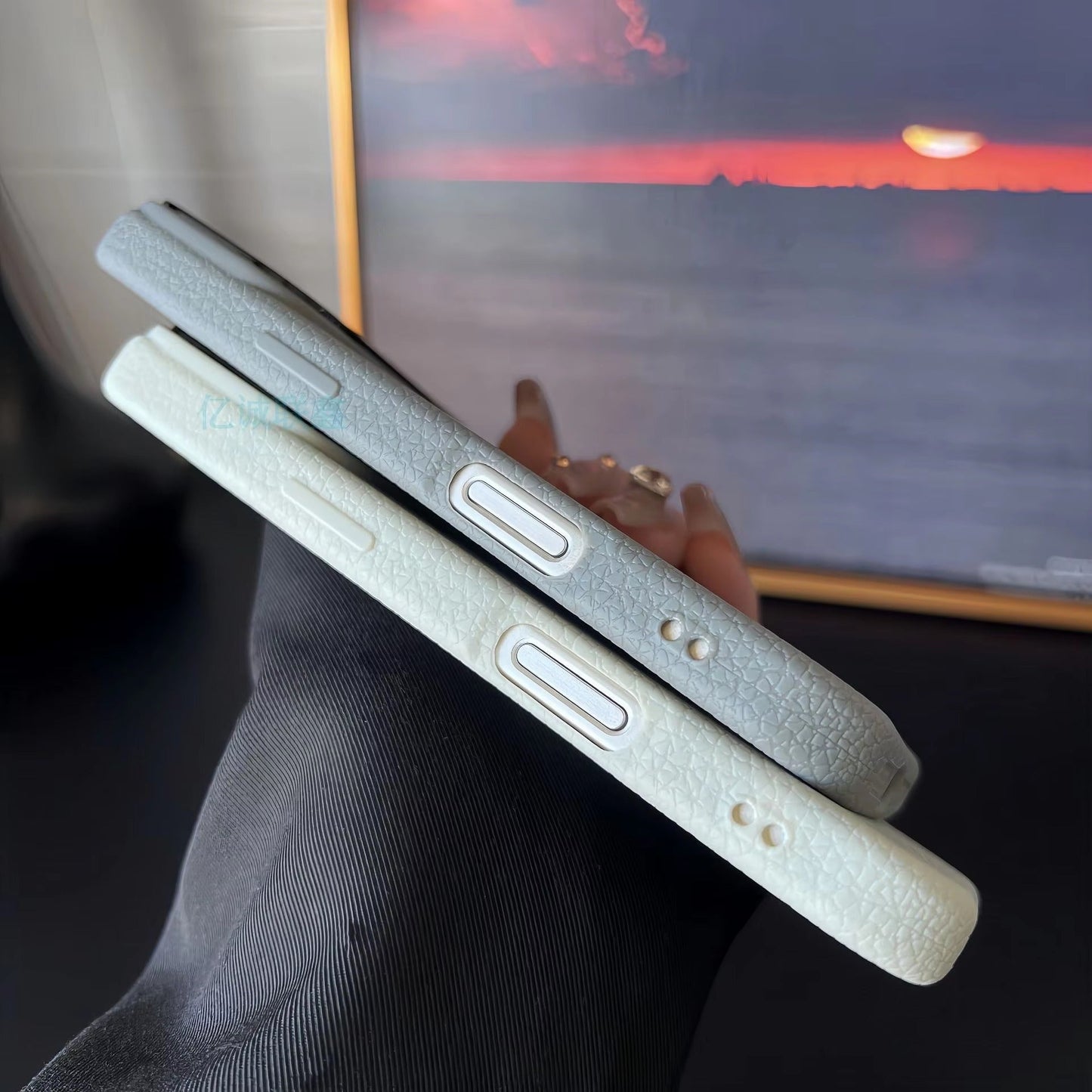 Redmi Note 14 Pro - Branded Leather Texture MagSafe Compatible Anti-Slip Soft Case