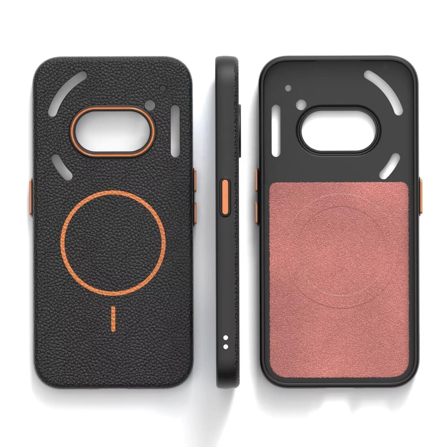 Nothing Phone 2a - Branded Leather Texture MagSafe Compatible Anti-Slip Soft Case