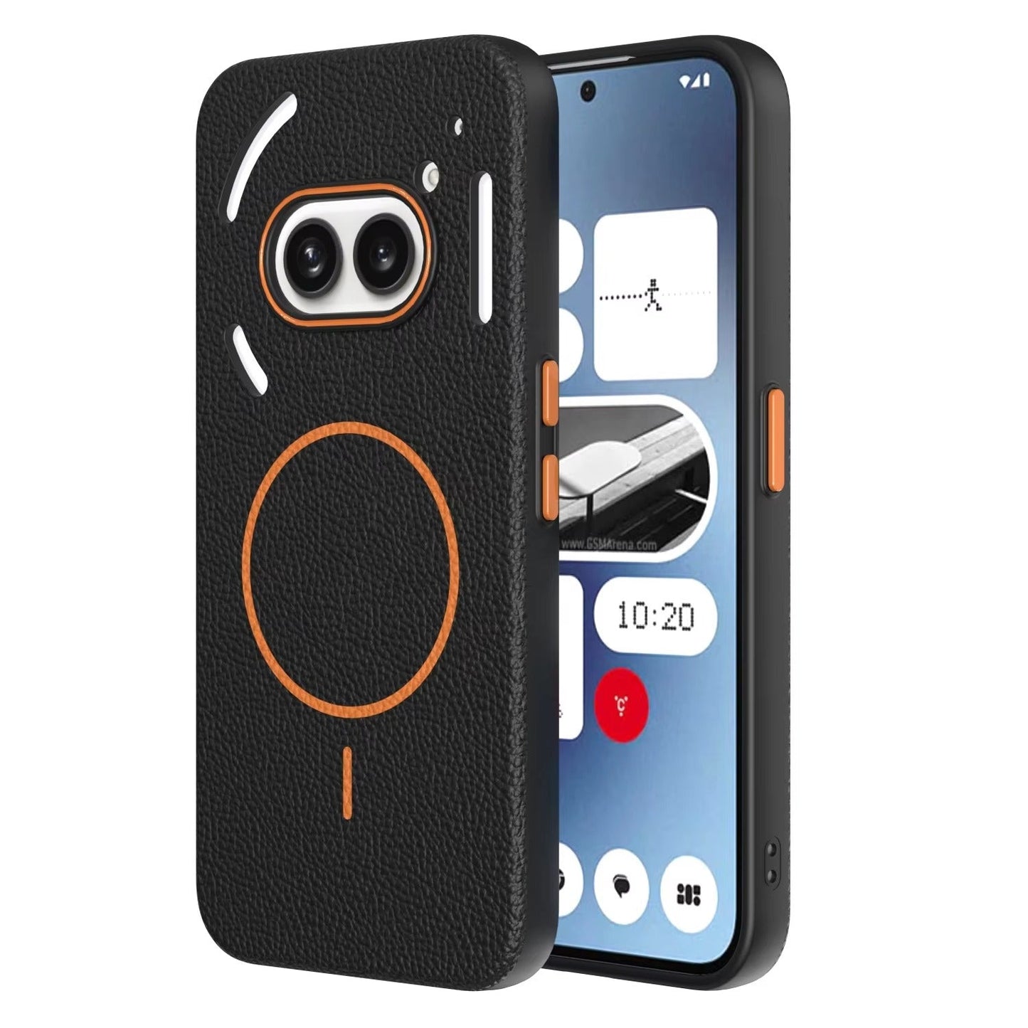 Nothing Phone 2a - Branded Leather Texture MagSafe Compatible Anti-Slip Soft Case