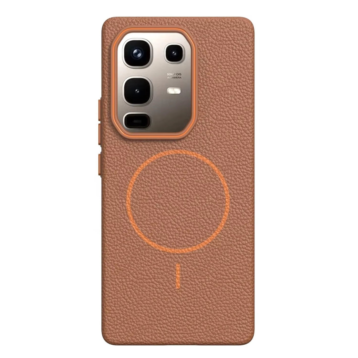 Infinix Note 50/ Note 50 Pro - Branded Leather Texture MagSafe Compatible Anti-Slip Soft Case