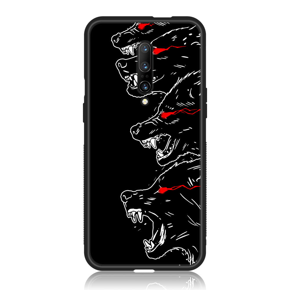 OnePlus 7 Pro - Black Art Design 7 - Premium Metal Printed soft Bumper Shock Proof Case CS-37711