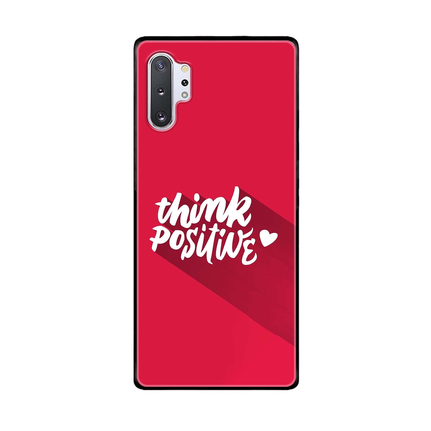 Samsung Galaxy Note 10 Plus - Think Positive Design - Premium Printed Glass soft Bumper Shock Proof Case CS-38367