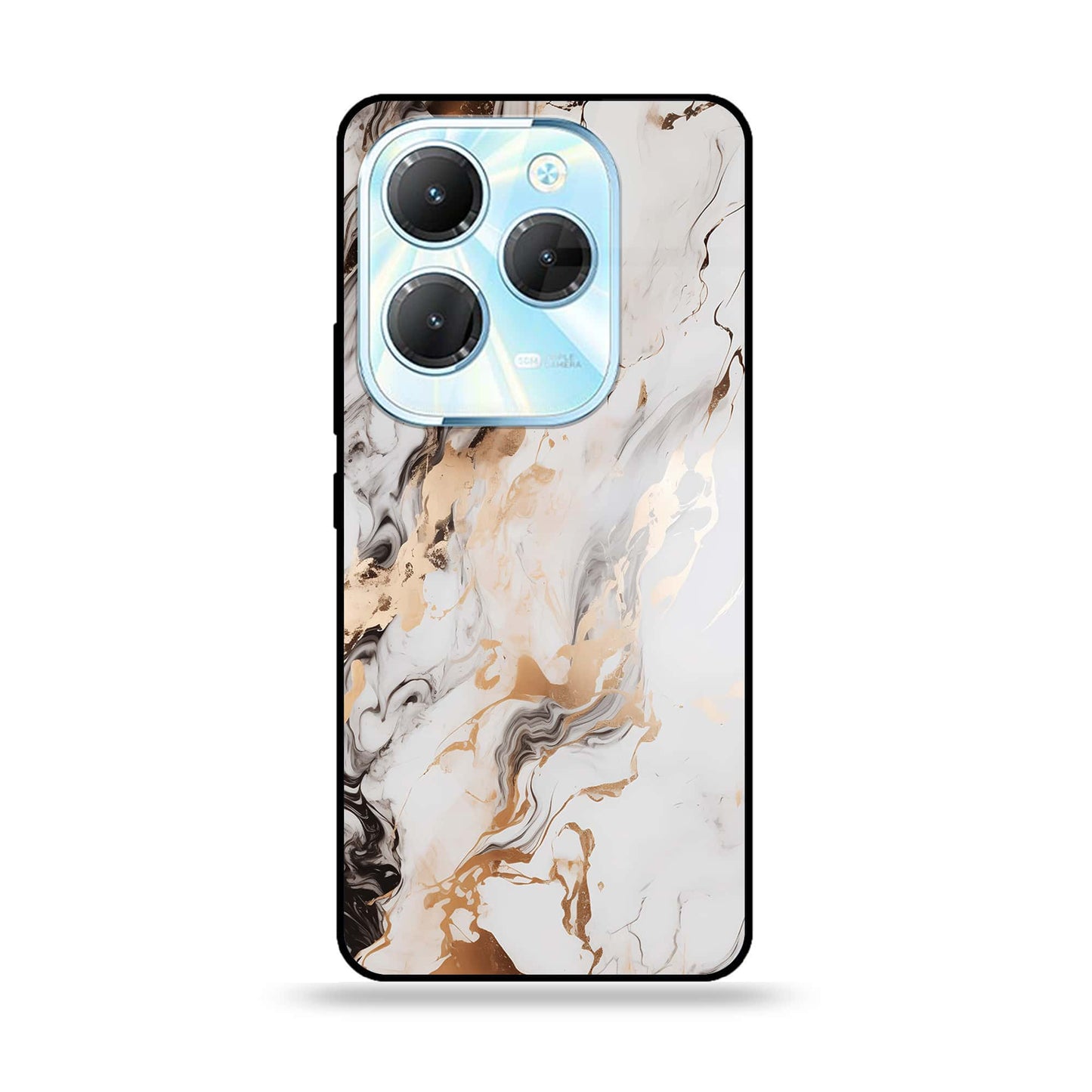Infinix Hot 40 Pro / Hot 40 - Liquid Marble Design 1 - Premium Metal Printed soft Bumper Shock Proof Case CS-38689