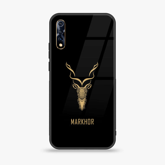 Vivo S1 - Markhor Design 3 - Premium Printed Glass soft Bumper shock Proof Case  CS-39013