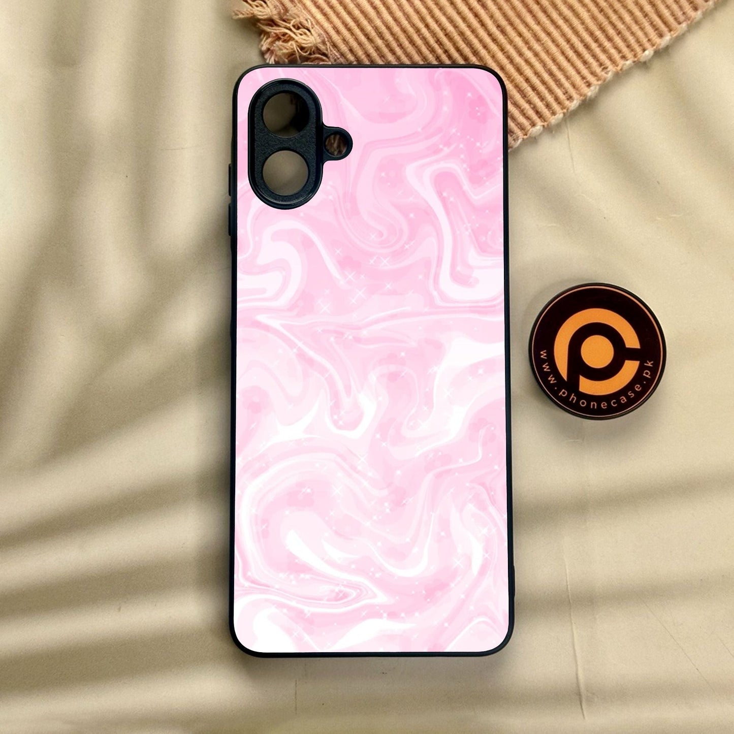 Samsung Galaxy A07 - Pink Design 9 - Premium Metal Printed Soft Bumper Shock Proof Case