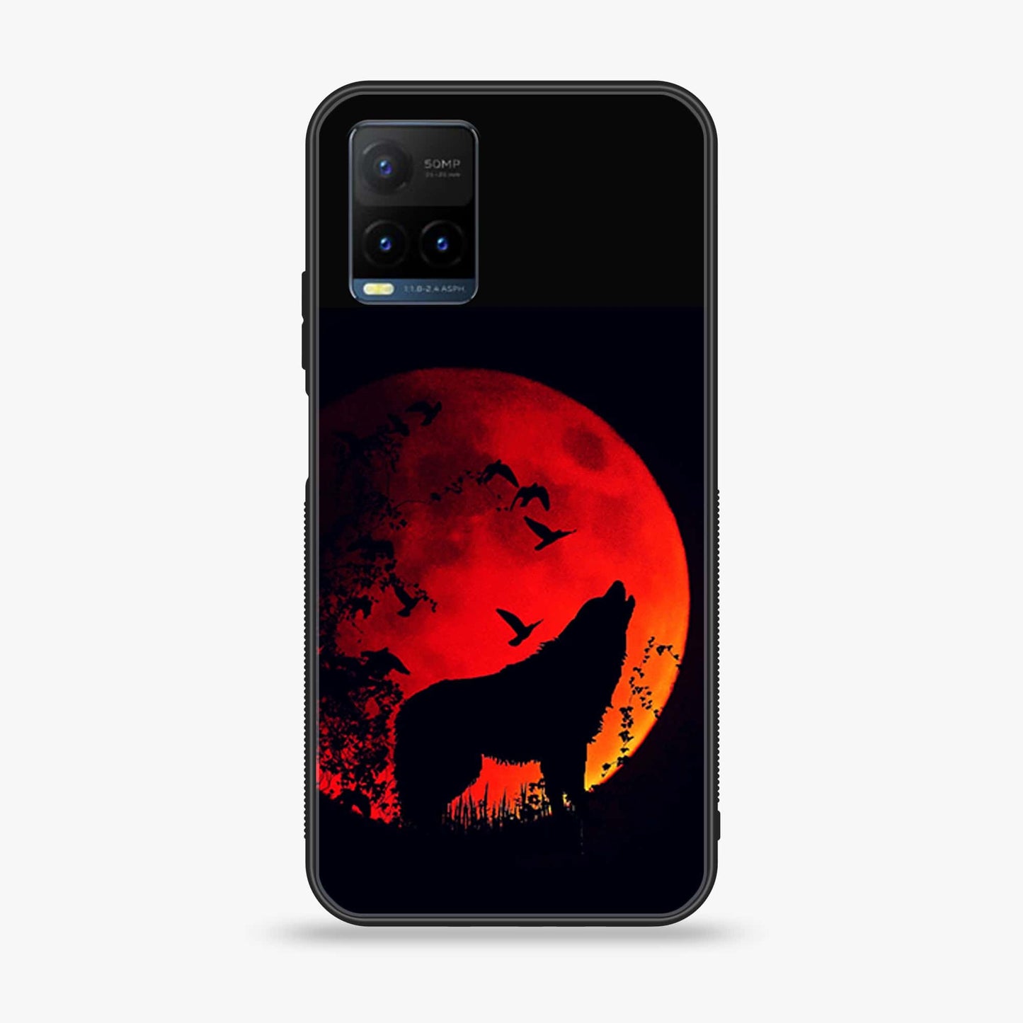 Vivo Y21 4G/ Y33s/ Y21s/ Y21A/ Y21T/Y33T - Wolf Design 1 - Premium Printed Glass soft Bumper shock Proof Case CS-39081
