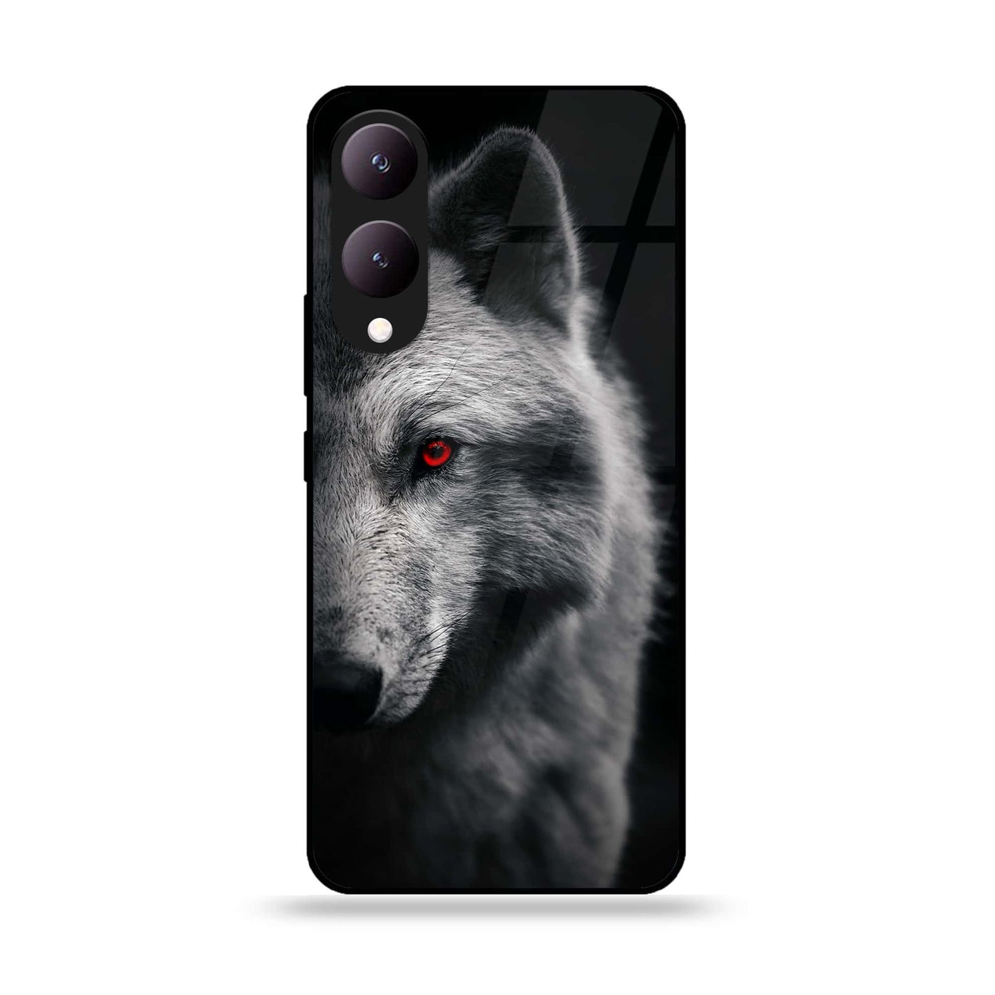 Vivo Y17S - Wolf Design 10  - Premium Printed Glass soft Bumper shock Proof Case CS-38662