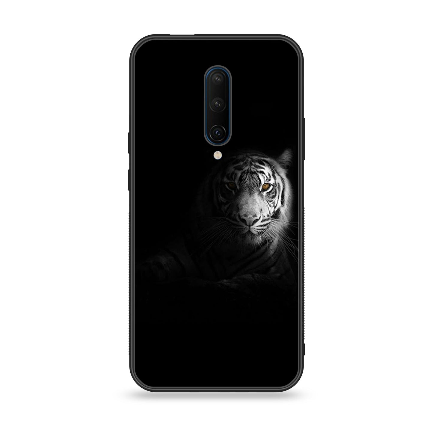 OnePlus 7 Pro - Tiger Art Design 10 - Premium Metal Printed soft Bumper Shock Proof Case  CS-39083