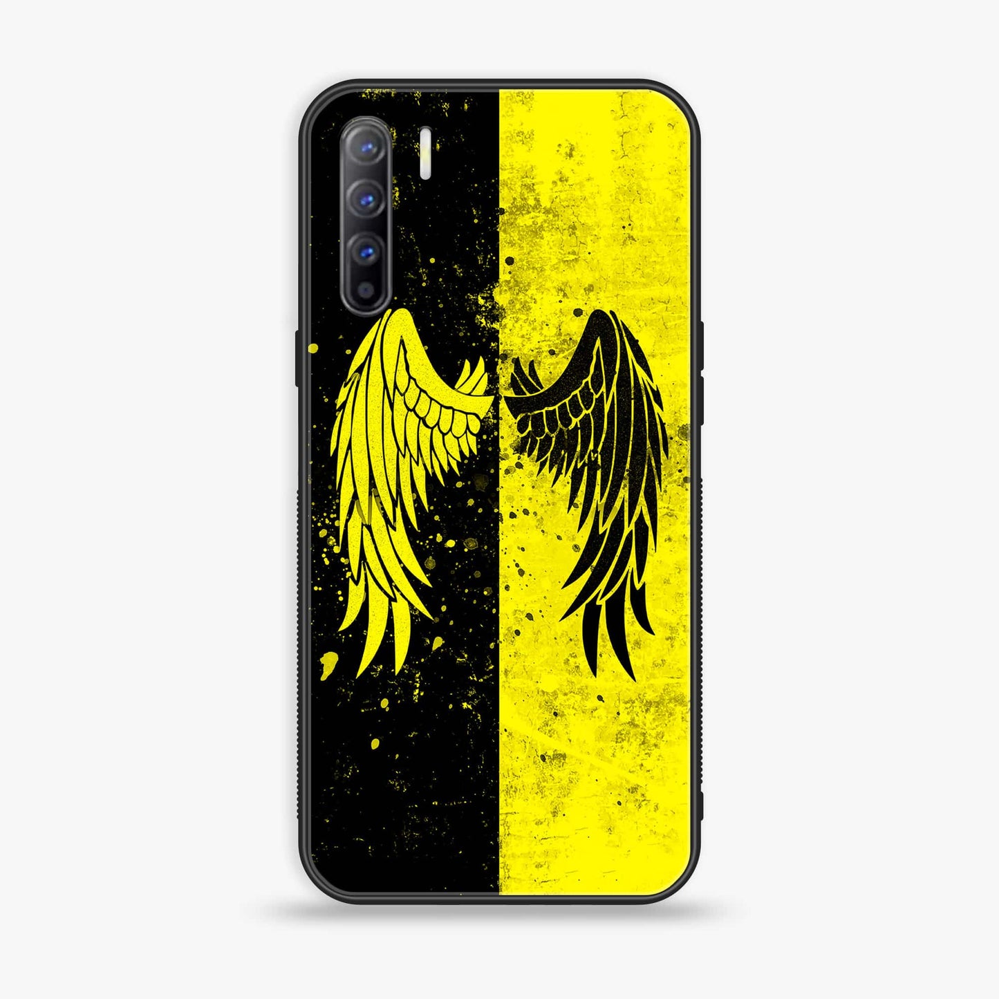 Oppo Reno 3 / OPPO A91 - Angel Wings 2.0 Design 1 - Premium Printed Glass soft Bumper shock Proof Case CS-38711