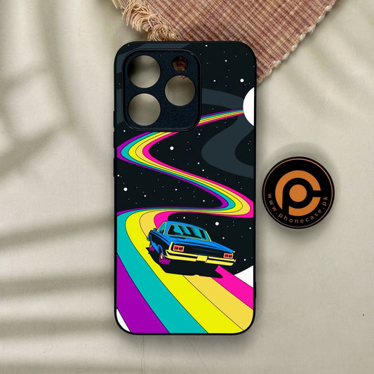 Realme 15T - Drive To The Moon - Premium Metal Printed Soft Bumper Shock Proof Case