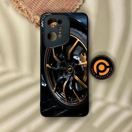 Oppo Find X5 Pro - Racing Car Red Blade Rim - Premium Metal Printed Soft Bumper Shock Proof Case