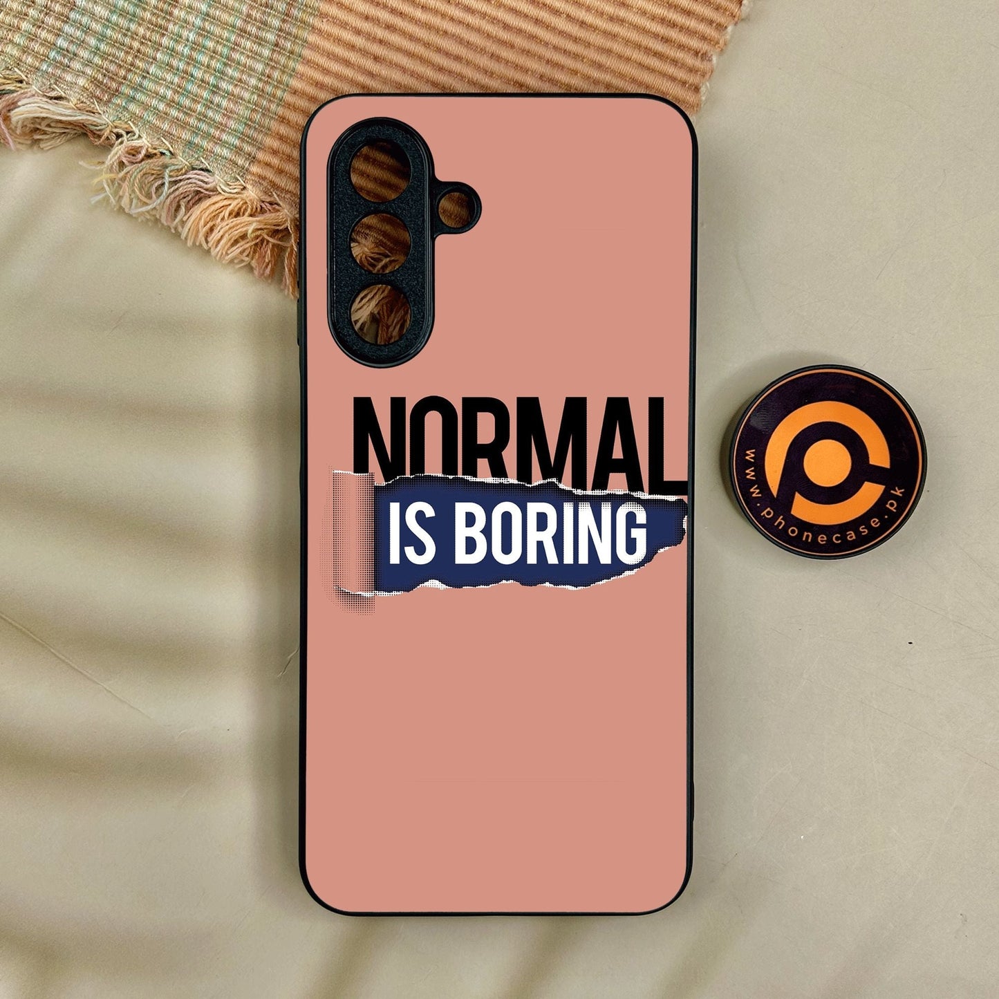 Samsung Galaxy A17 - Normal Is Boring Design - Premium Metal Printed Soft Bumper Shock Proof Case