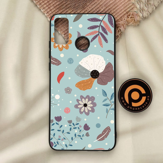 Honor 9X Lite - Floral Series Design 5 - Premium Metal Printed Soft Bumper Shock Proof Case