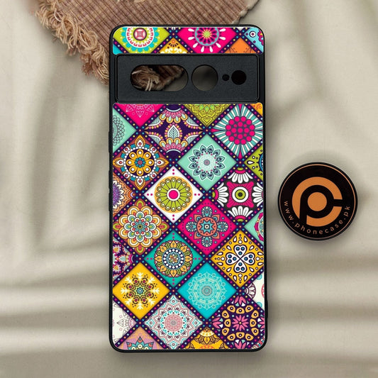 Google Pixel 7 Pro - Mandala Art Design - Premium Metal Printed Soft Bumper Shock Proof Case  CS-38765