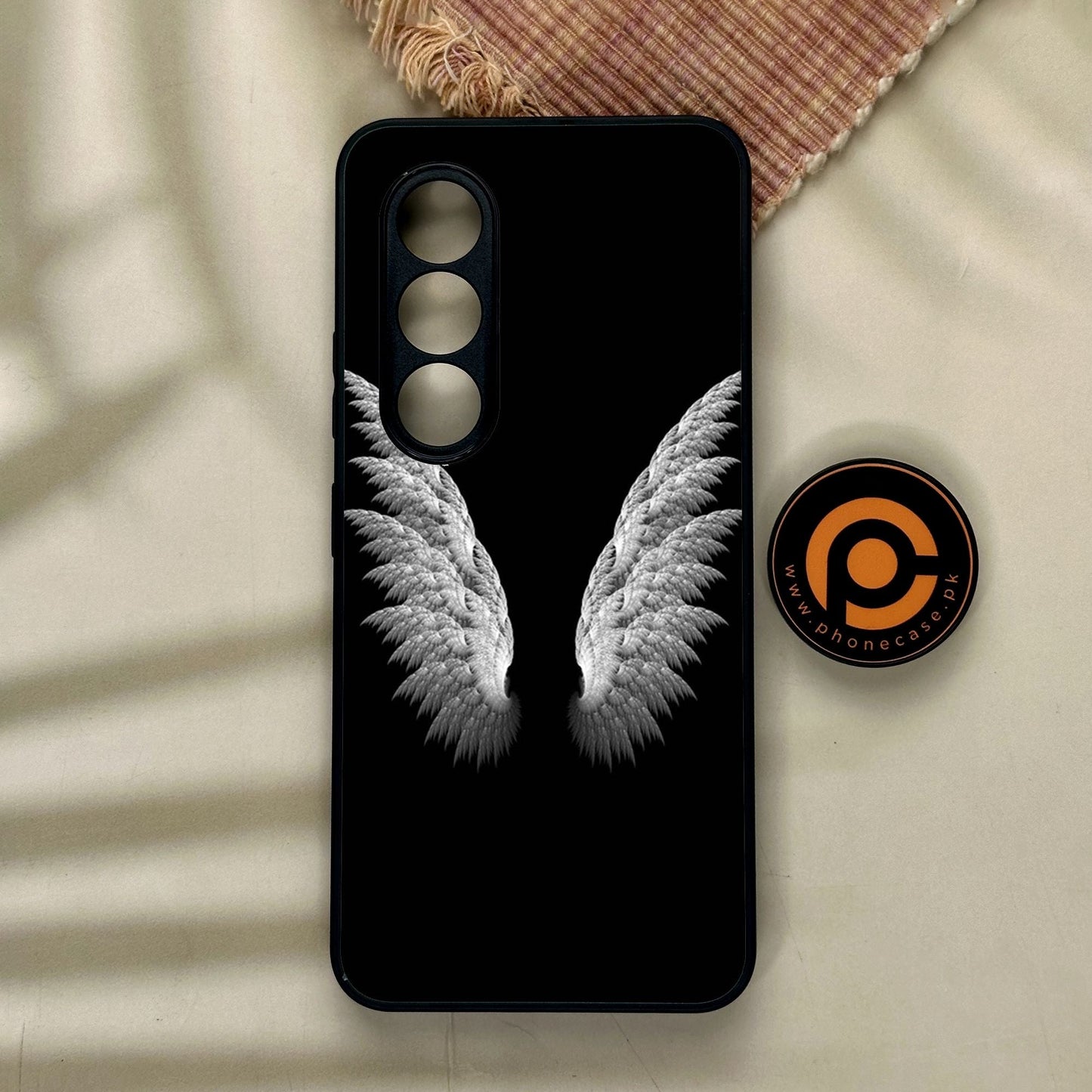 Itel S25 - Angel Wings Design 6 - Premium Metal Printed Soft Bumper Shock Proof Case