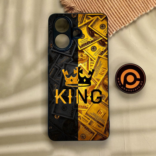 Vivo V60 Lite  - King Design 9 - Premium Metal Printed Soft Bumper Shock Proof Case