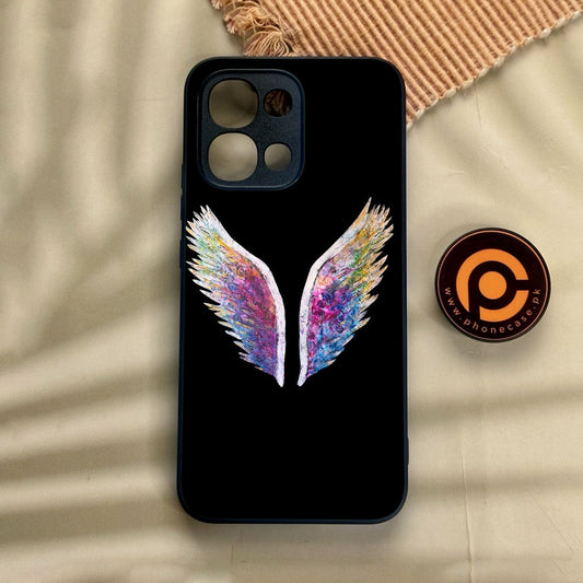 Oppo A6 Pro - Angel Wings Design 3 - Premium Metal Printed Soft Bumper Shock Proof Case