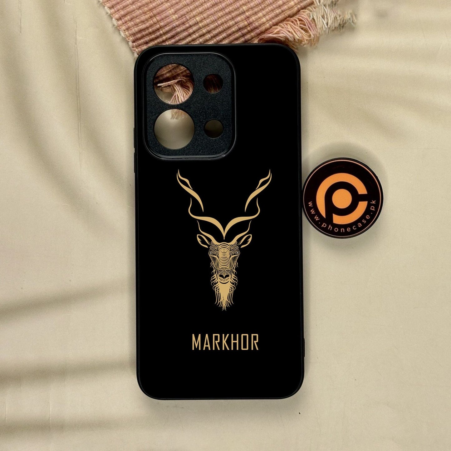 Xiaomi Redmi 15C - Markhor Design 3 - Premium Metal Printed Soft Bumper Shock Proof Case