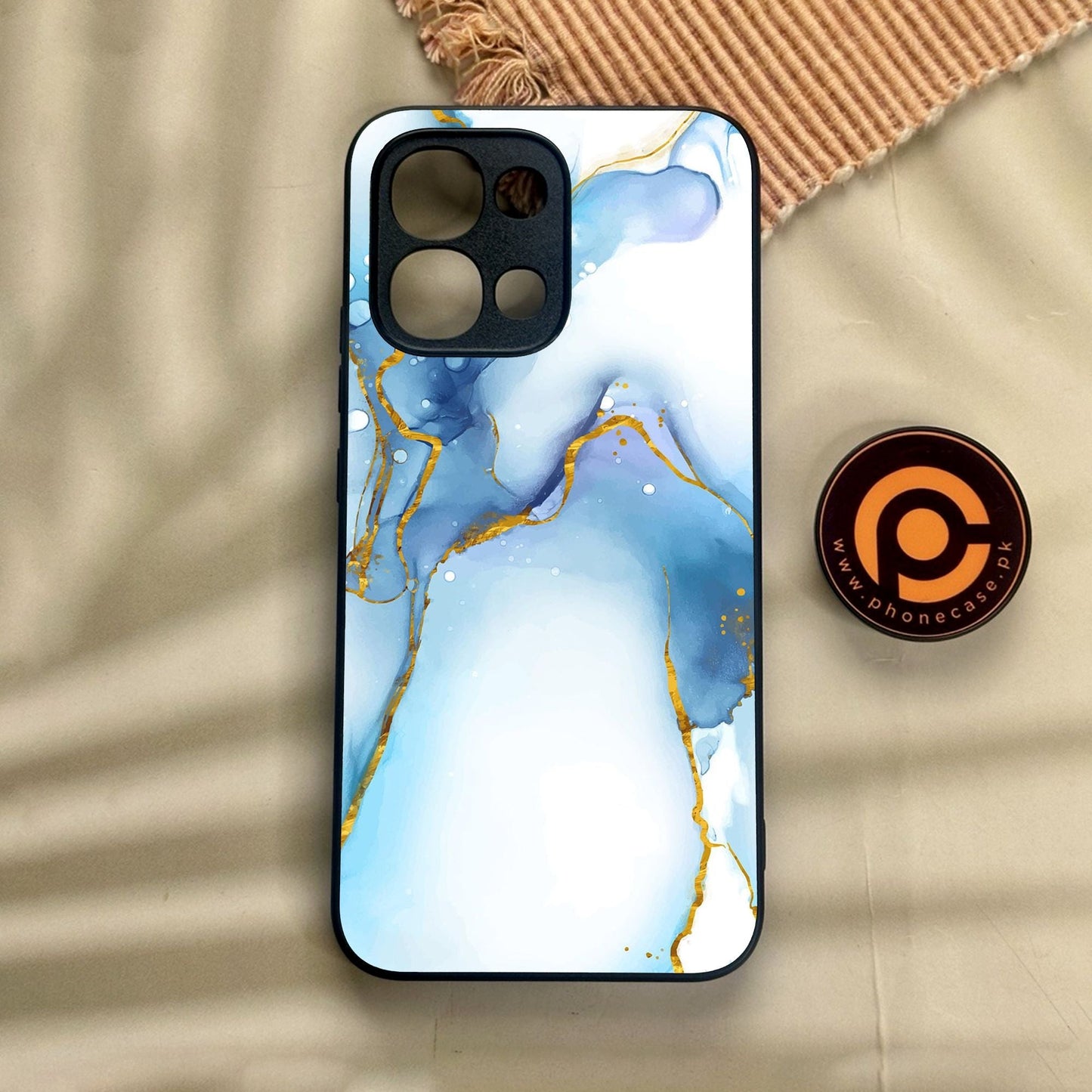 Oppo A6 Pro - Blue 2.0 Design 6 - Premium Metal Printed Soft Bumper Shock Proof Case