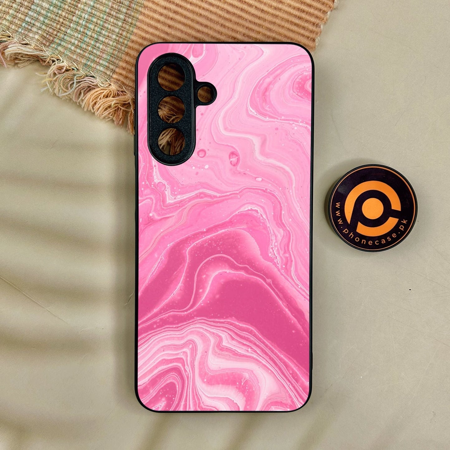 Samsung Galaxy A17 - Pink Design 3 - Premium Metal Printed Soft Bumper Shock Proof Case