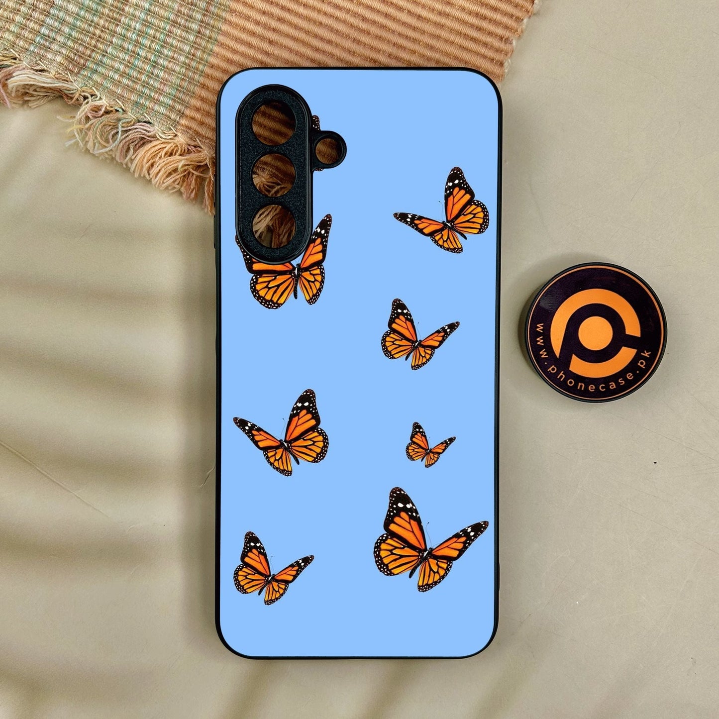 Samsung Galaxy A17 - Butterflies Design 3 - Premium Metal Printed Soft Bumper Shock Proof Case