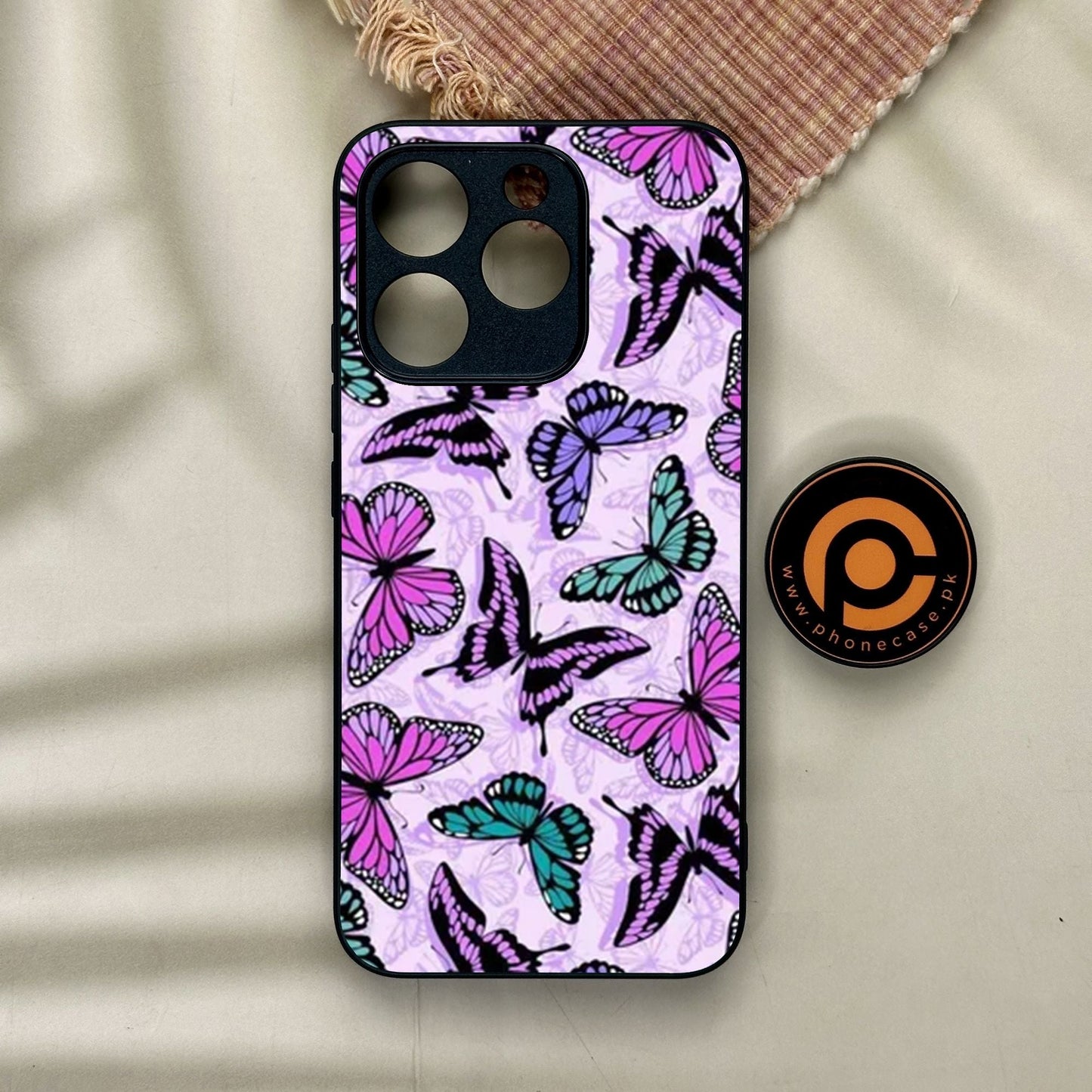 Realme 15T - Butterflies Design 10 - Premium Metal Printed Soft Bumper Shock Proof Case
