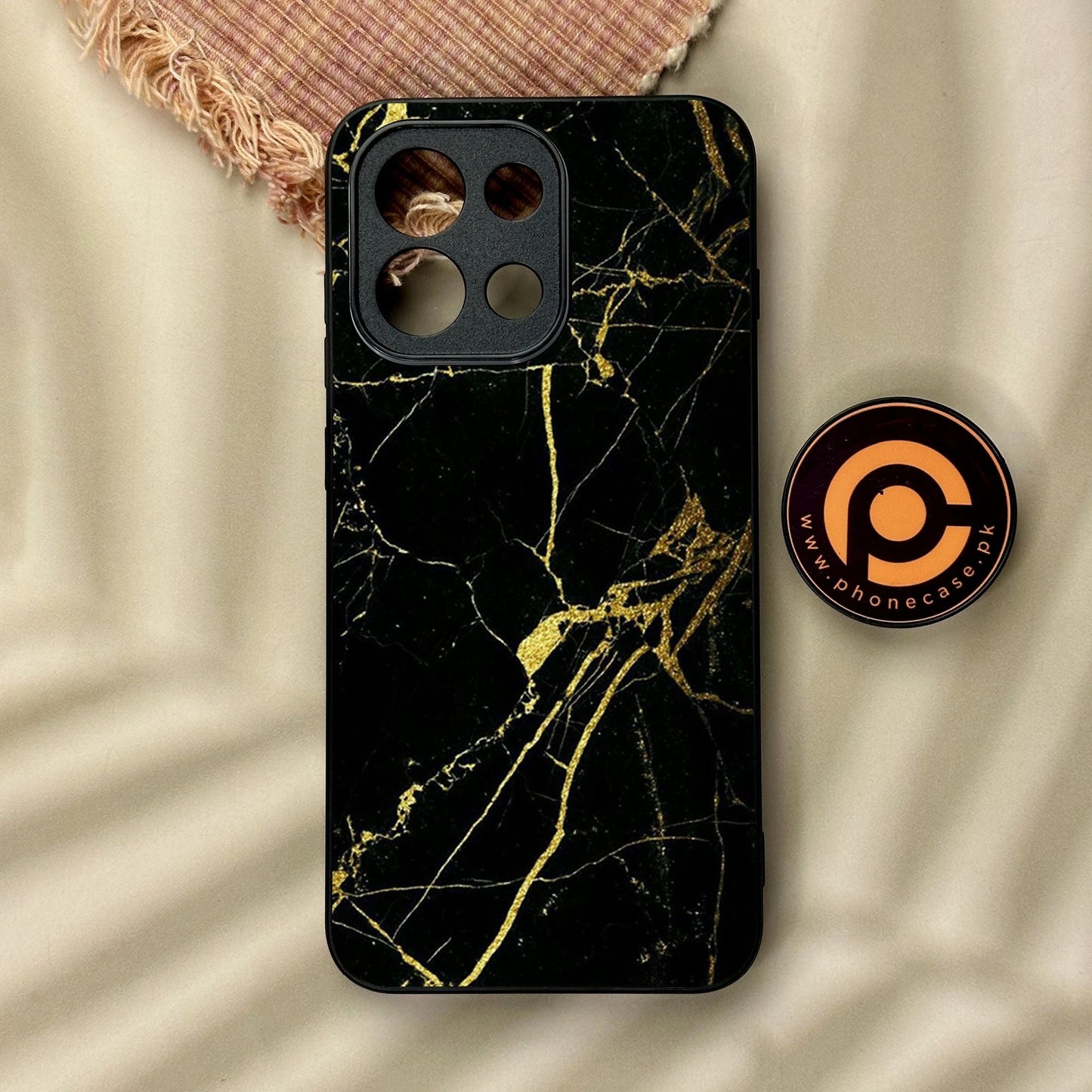 OnePlus 13T - Black Marble Design 3 - Premium Metal Printed Soft Bumper Shock Proof Case