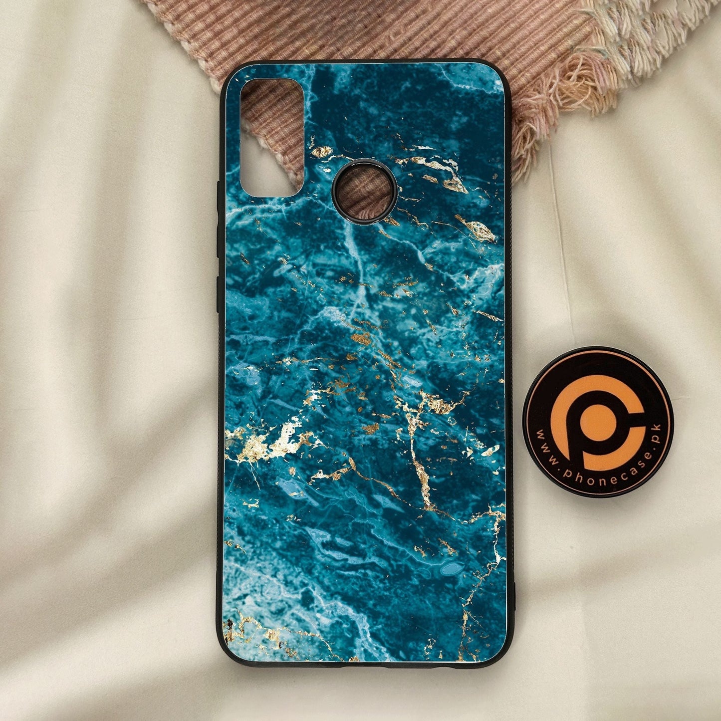 Honor 9X Lite - Blue 2.0 Design 1 - Premium Metal Printed Soft Bumper Shock Proof Case