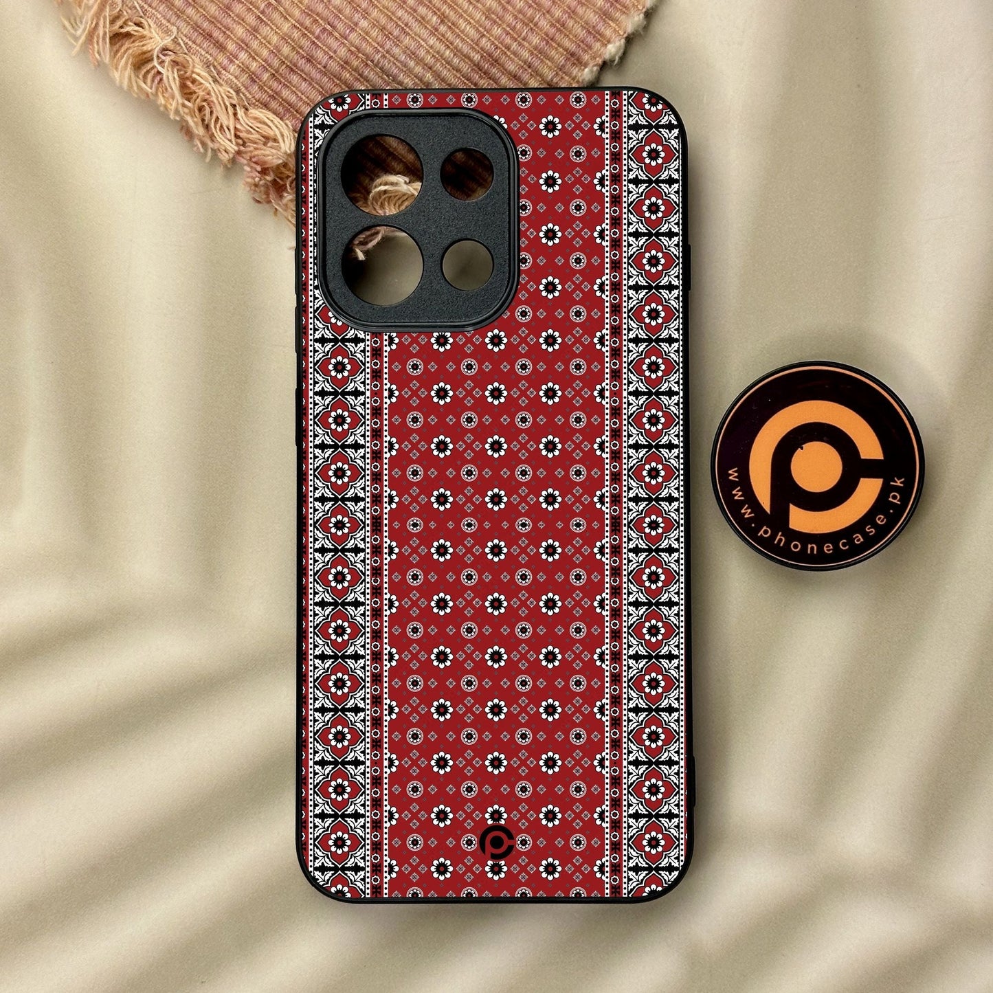 OnePlus 13T - Ajrak Design 12 - Premium Metal Printed Soft Bumper Shock Proof Case