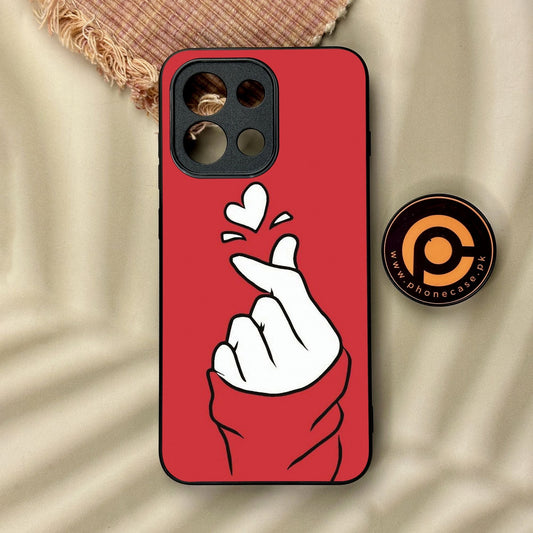 OnePlus 13T - Finger Heart Bts - Premium Metal Printed Soft Bumper Shock Proof Case