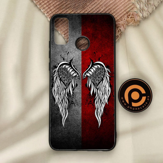 Honor 9X Lite - Angel Wings Design 2 - Premium Metal Printed Soft Bumper Shock Proof Case