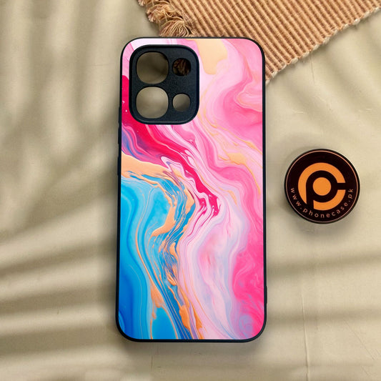 Oppo A6 Pro - Pink Marble 2.0 Design 3 - Premium Metal Printed Soft Bumper Shock Proof Case